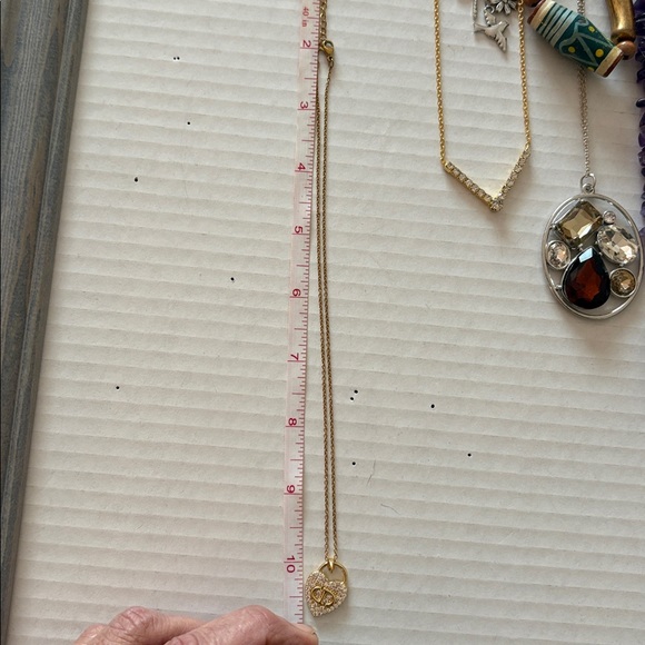 Gold Heart Logo Pendant Necklace - Picture 3 of 5
